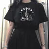 サボテンとギャラクシーのグラフィックティー原宿ヒップスタークールグランジ女性TシャツTumblr ulzzang特大ティーカジュアル面白い半袖210518