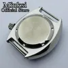 45mm silver sterile case sapphire glass black red blue bezel fit NH35 NH36 movement