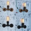 Настенная лампа E27 старинные водопроводные трубы Faucet Fife Steam Punk Loft Промышленная железная ржавчина Ретро домашний бар декор освещения