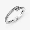 ファインジュエリー本格的な925スターリングシルバーリングフィットPandoraチャーム輝く重なっている重なりの結婚指輪のための結婚指輪の結婚指輪