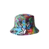 Vintage afdrukken emmer hoed paisley omkeerbare visser cap casual outdoor opvouwbare vissers hoeden voor vrouwen mannen