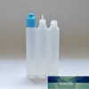 5 pcs 30ml garrafas plásticas PE e frasco líquido com tampas à prova de criança colorida e dicas finas longas Forma de caneta Garrafa de conta