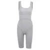 Ezdgaga Playsuit Kobiety Bez Rękawów Sports Fitness Ladies Bodycon Solidne Body Trening Kobiet ubrania Sexy Casual Fashion 210430