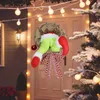 Suministros de fiesta, diseño de ladrón de arpillera de Navidad, corona para puerta delantera de casa, decoración de Navidad, adornos de árbol de Papá Noel