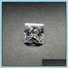Loose Diamonds Smycken Kvadratisk Form Klart Kubik Zirconia Birthstones Factory Direct Top Quality Hine Cut Syntetic Diamond för att göra drop d