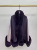 C5492 Höst Vinterkvinna Cloak Pashmina Faux Fur Cape Poncho Cardigans Gradient Knitwear Lady Shawl Stal Wraps Coat