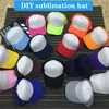 Diy sublimatie lege pletten caps home textiel strand zon hoeden voor mannen dames honkbal cap 11 kleuren schip via dhl