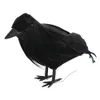 3 pièces Halloween corbeau faux oiseau jouets corbeaux accessoire déguisement accessoires de décoration 210408