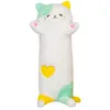 80 cm Kawaii 3 Couleurs Chat Oreiller En Peluche Jouets En Peluche Pause Bureau Sieste Oreiller Lit Sommeil Oreiller Décor À La Maison Cadeau Poupée pour Enfants Fille LA322