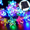 5/6.5/7/12M guirlande LED solaire fleur de Noël allume la lampe de fête 8 Mode