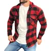 Erkek Casual Gömlek Artı Boyutu Trendy Erkek Gömlek Ekose İpli Erkek Kazak Giyim Sonbahar