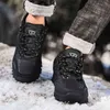 Stivali invernali per uomo Low Top Outdoor Trekking Scarpe da trekking Scarpe impermeabili resistenti all'usura Plus Sneakers maschili in lana Caviglia 45 211217