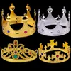 Cosplay King Queen Crown Party Hats Tire Prince Princess Croona di compleanno Cappello Gold Silver 2 colori con borse OPP 8 colori FWE8229989