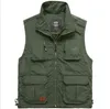 Gilet classico multitasche ad asciugatura rapida Gilet maschile senza maniche Scarico Cappotto solido Gilet da lavoro Pographer Giacca tattica masculino 211104