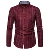 Big Plaid Shirts Männer Casual Langarm Herren Hemd Slim Bussiness Arbeit Camisas Komfortable Frühling Herbst Marke Chemise Homme 210524