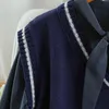 Adrette Zwei Stück Set Frauen Herbst Winter Japan Mode Ropa Mujer Süße Westen + Solide Mini Kleider 19173 210415