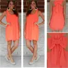 Casual Dresses Dress Women Clothes 2021 Summer Fashion Bow Sundress Solid Color Beach Chiffon Vestidos Plus Size