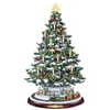 Decorações de Natal Árvore Boneco de Neve Papai Noel Escultura Rotativa Trem Janela Adesivos PVC 20 30cmChristmas5058531