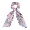 Vintage Print Streamers Scrunchies Elastic Hair Bands For Women Hair Scarf Bows Rubber Ropes Girls Hair Accessories