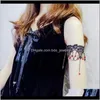 Bracelets porte-bonheur Jewelryfashion Creative Black Lace Arm Chain Pendant - Vente de bijoux Drop Delivery 2021 I4Uk5