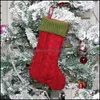 Dekoracje świąteczne dostawy Home Garden Kid Prezent Sock Candy Bag Tree Bestant Stocking Christmas Ornament Xmas Party Decoration VT0626 DRO