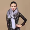 Shzq Fashion Popular Women Natural One Piece Fox Fur Stole Wrap Collar Scarf Fluffy Natural White Winter Shawl Wrap Stole Scarf H0923