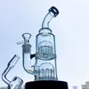 Glass Bong 12 Armões Duplas Árvore Percácido de Cachimilha Pequena Deb Rigs 14mm Feminino Conjunta Tubos de Água Percoladores Acessórios De Fumar Bongs com funil tigela Banger