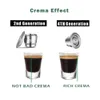 Livsmedel Rostfritt stål återanvändbart kapsel Kaffe kompatibelt för Nespresso kaffemaskin Originallinje med doseringsring 210712