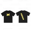 Moda Masculina Designer T-shirt Amigo Homens Mulheres Manga Curta Estilo Hip Hop Preto Branco Amarelo Tees Tamanho S-XL