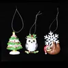 Christmas Decorations Lovely Theme Hanging Ornament Color Resin Tree Pendant For Home Living Room Garden Decoration Drop Ornaments