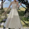 Sommar kvinnor satin slip spaghetti rem backless se genom sexig vit spets lång strand party klänning 210415