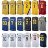 Bildschirm Druck Basketball Malcolm Brogdon Jerseys 7 Domantas Sabonis 11 Caris Levert 22 TJ Warren 1 Myles Turner 33 Justin Holiday 8 Navy Blue Yellow Mann Frau Jugend