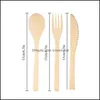 Disposable Kitchen Supplies Kitchen, Dining Bar Home & Gardendisposable Dinnerware Bamboo Cutlery Set Include Knife, Fork And Spoon, Biodegr