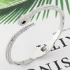 Nouveaux bijoux en acier inoxydable cristal mignon serpent bracelets tête ouverture bracelet pour les cadeaux d'amour des femmes en gros Q0719