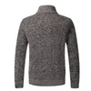 Heren Jassen Topkwaliteit 2021 Herfst Winterjas Slim Fit Stand Kraag Zipper Mannen Solid Katoen Dikke Warme Sweater