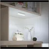 Andere Dekor Garten Drop Lieferung 2021 Küchenleiste LED-Garderobe ohne Verkabelung Schrank Schranklampe Superhelle, sichere, energiesparende Nachtbeleuchtung