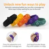 Pop Fidget Reliver Stress Wristband Toys Hand Push It Bubble Antistress Giocattolo regalo sensoriale per bambini adulti per alleviare l'autismo 0211