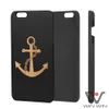 Custodie per telefoni in PC nero spray in legno naturale Modello logo personalizzato Cover posteriore antiscivolo aderente Shell antiurto per iPhone 6s 7 8 Plus 11 12 Pro X XR XS MAX