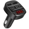 Trasmettitore FM Bluetooth Wireless 2 USB Caricabatteria veloce da autoKit vivavoce Lettore Mp3