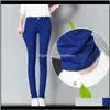 Damskie Capris FSDKFAA Kobiety Cukierki Spring Spadek Ołówek Spodnie Slim Dorywczo Kobiece Spodnie Stretch White Dżinsy Pantalones Mujer Gn0au S4diz