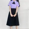 Clothing Sets Thailand Summer School Uniform Set Short Sleeve Shirt + Pleated Skirt Suit For High Girls Student Uniforms