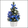 Świąteczne świąteczne dostawy Dekoracje Gardenchristmas Sztuczne Tabletop Mini drzewo Festiwal Miniaturowy 20 CM do domu # 4O28 DROP DEL