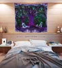 Tapestries Lucid Eye Studios Tiger Tree Tapestry Green Matrix Wall Hanging