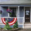 45 * 90cmの扇形の旗愛国的な張り出しのバナーアメリカの旗星と縞模様アメリカ7月4日r記念日野外飾りHH21-326