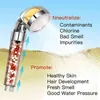 Banheiro Ionic Mineral Beads Cabeça de chuveiro com vitamina C Filtro de duche de alta pressão Saving Handheld Spa Duche 210724