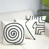 Cushion/Decorative Pillow Boho Home Decoration Rainbow Cushion Cover Black Stripe Rope Embroidery Pink 45x45cm For Living Room Bed