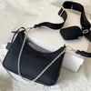 Três peças Bolsas de ombro definidas Hobos de alta qualidade 2022 Luxurys Designers Handbag Mensageiro Mulheres Totes Moda Crossbody carteira Ladychest Composite Canvas