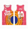 الفضاء مربى 2 كرة السلة جيرسي بوتس الأرنب! جيمس تاز 1/3 Tweety Tunes Squad 10 Lola LeBron 23 Michael 22 Bill Murray X6 Men Kdis Jersey