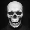 Halloween ruchoma szczęka na całą głowę maska czaszki maska szkieletowa kostium na Halloween Horror zło straszne maski przyjęcie świąteczne Masquerade Q0806