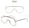 Big Frame Consoined Metal Солнцезащитные очки Trend Sun Glass для мужчин и женщин